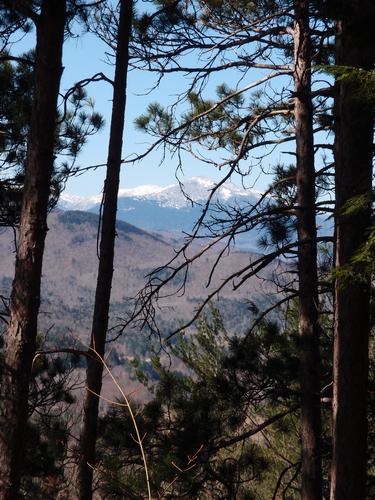 view from the trail to Crows Nest mountain in New Hampshire