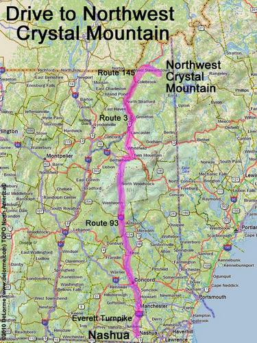 Northwest Crystal Mountain drive route