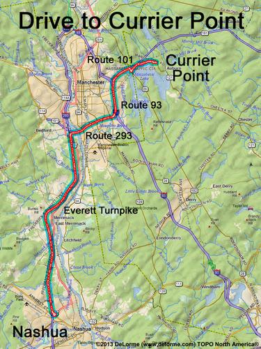 Currier Point drive route