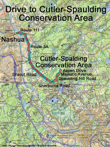 Cutler-Spalding Conservation Area drive route