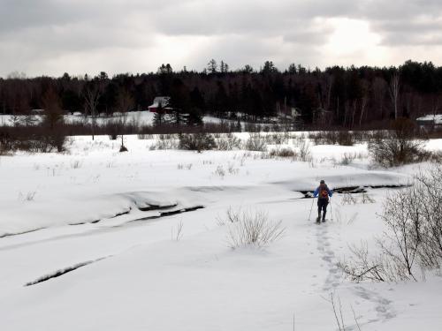 Dick heading out to Johns River at David Dana Forest in northern New Hampshire