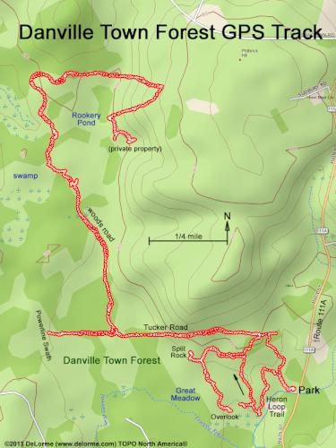 Danville Town Forest gps track