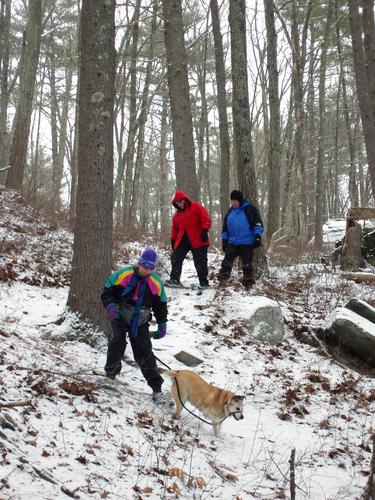 hikers at Deer Leap Natural Area in New Hampshire