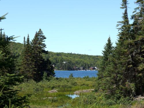 view of Diamond Pond near Diamond Ridge Peak in northern New Hampshire