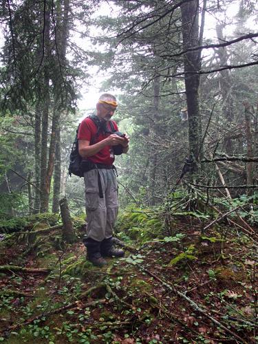 Dick at the summit of Dinsmore Mountain in New Hampshire