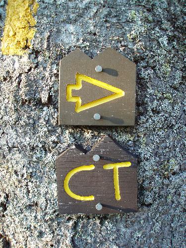 Coos Trail sign on the way to Dixville Peak in New Hampshire