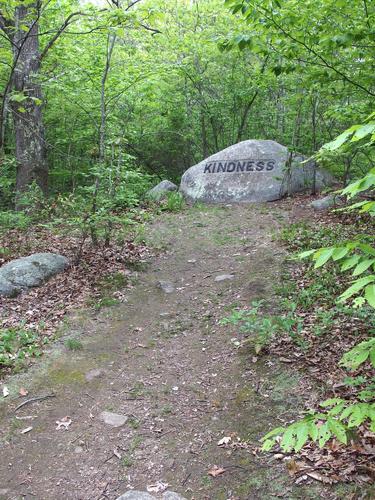 engraved boulder at Dogtown in northeastern Massachusetts