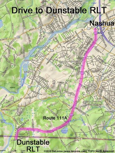 Dunstable Rural Land Trust drive route