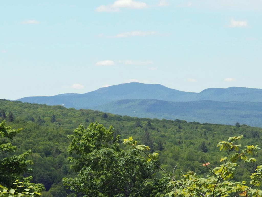 view of Mount Cardigan in June from Eagle Cliff in New Hampshire