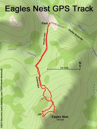 GPS track at Eagles Nest in southern New Hampshire