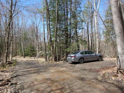 parking lot at Eastman Hill in New Hampshire