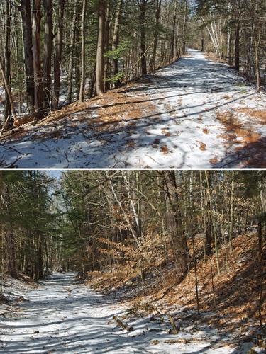 trail at Eastview Rail Trail in southern New Hampshire