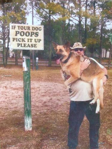 dog-poop sign at Farandnear Reservation in September near Shirley in northeast Massachusetts