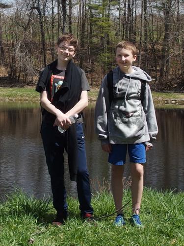 Ryzek and Carl at West End Farm Trail in Concord, New Hampshire