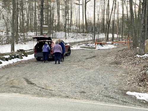 parking in March at Federal Hill in southern NH