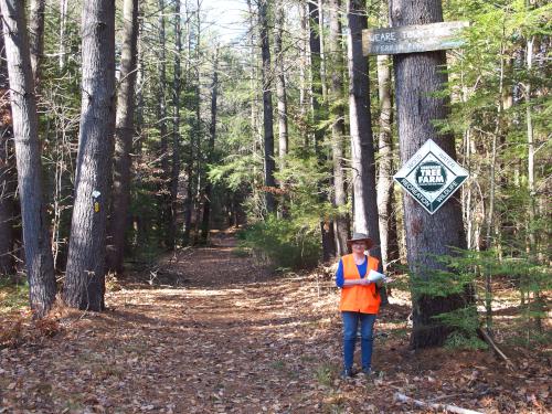 Andee on Ferrin Pond Trail in southern New Hampshire