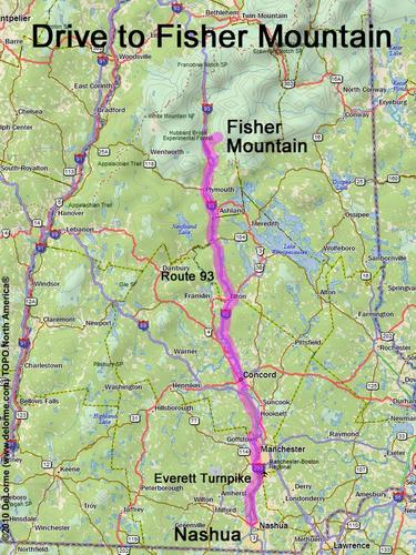 Fisher Mountain drive route