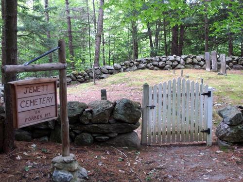 Jewett Cemetery beside the dirt road to Forbes Mountain near Newfound Lake in New Hampshire