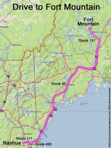 Fort Mountain drive route