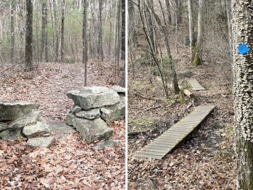 trails in November at Forty Caves in eastern Massachusetts