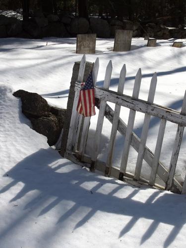 cemetery at Fox Forest in New Hampshire