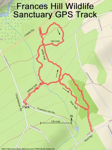 Frances Hill Wildlife Sanctuary gps track