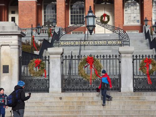 Massachusetts State House along the Freedom Trail in Boston, MA