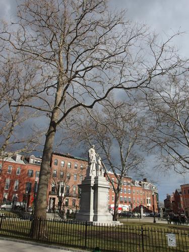 statue in Charlestown along the Freedom Trail in Boston, MA