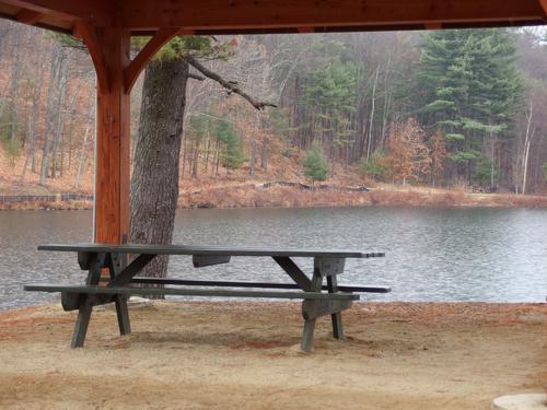 pavilion on Colburn Pond at Barrett Park in Leominster, MA