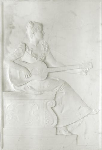 marble relief of Violet Sargent at Saint-Gaudens National Historic Site in western New Hampshire