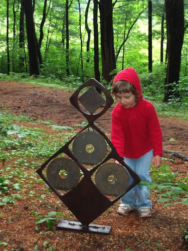 musical modern-art scuplture in Goldsmith Reservation in Massachusetts