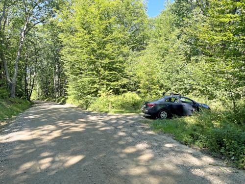 parking in September at Gove Hill in southern NH