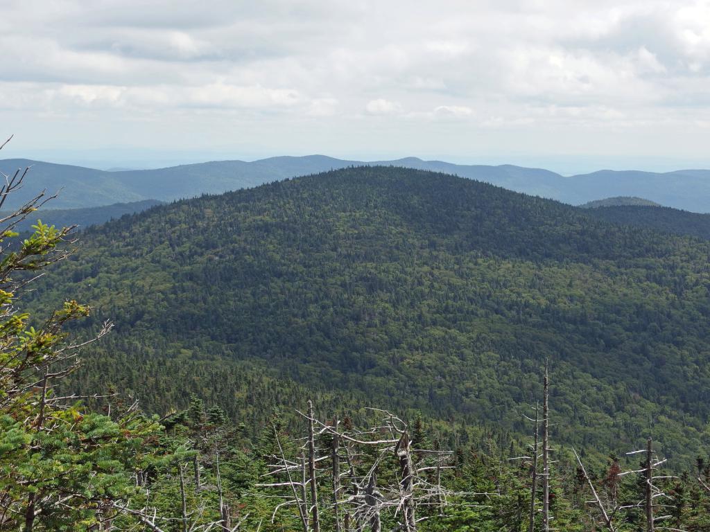 view of Mount Cleveland from a near-summit cliff on Mount Grant in northern Vermont