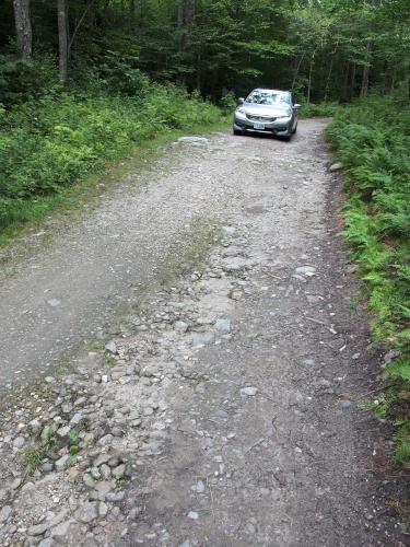 access road to Mount Grant in northern Vermont