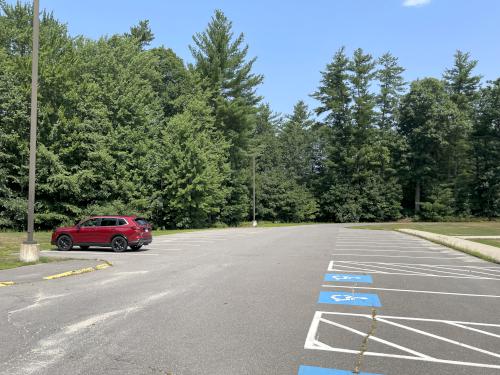 parking in July at Grater Woods east in southern NH