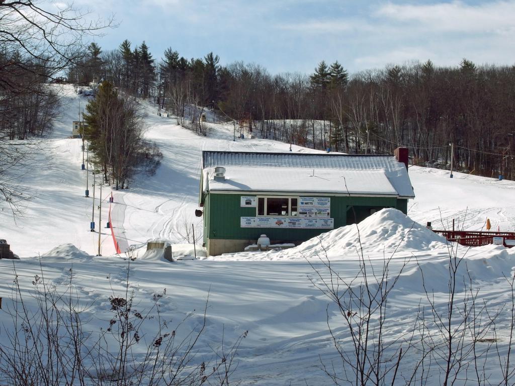 ski area in February at Great Gains Memorial Forest near Franklin, New Hampshire