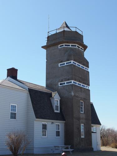 lookout tower at Halibut Point State Park near Rockport in Massachusetts