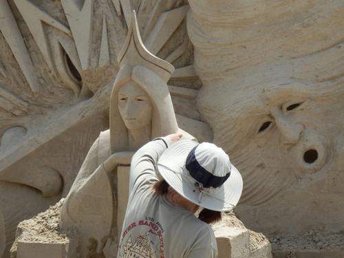 sand sculpting at Hampton Beach in New Hampshire