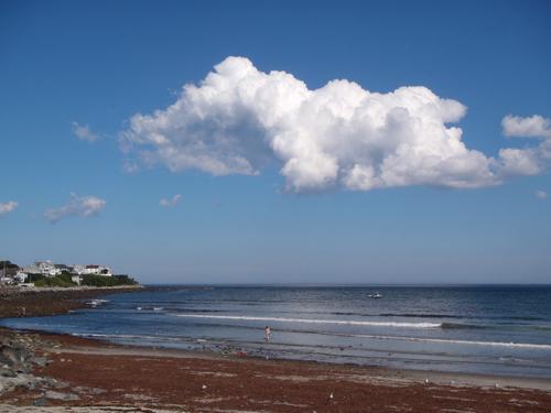 beautiful ocean view in August at Hampton Beach in New Hampshire