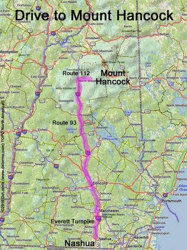 Mount Hancock drive route