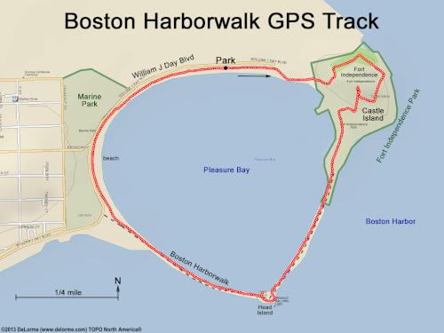 Boston Harborwalk gps track