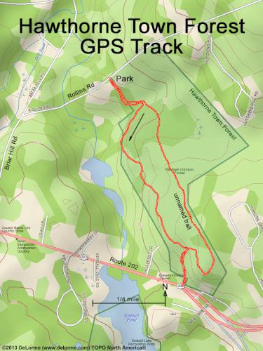 Hawthorne Town Forest gps track