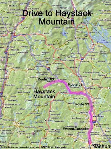 Haystack Mountain drive route