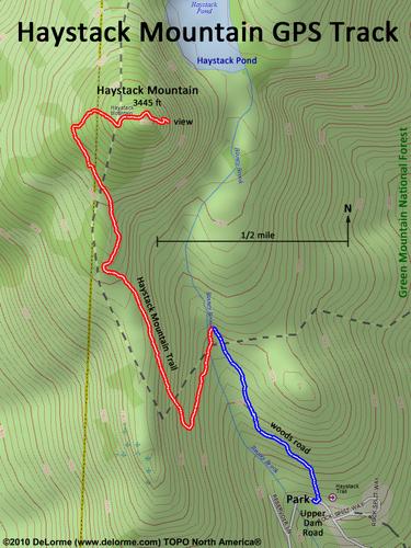 Haystack Mountain gps track