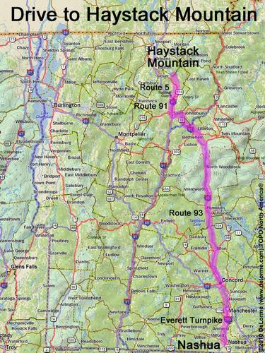 Haystack Mountain drive route