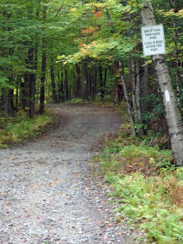 road at Healey Hill in New Hampshire