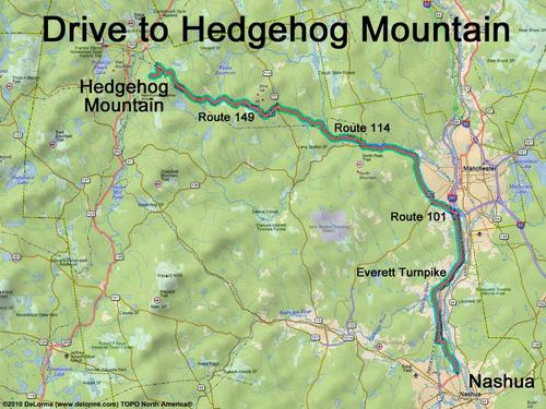 Hedgehog Mountain drive route