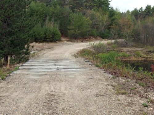 gravel road in May at Heron Pond Loop in  southern New Hampshire