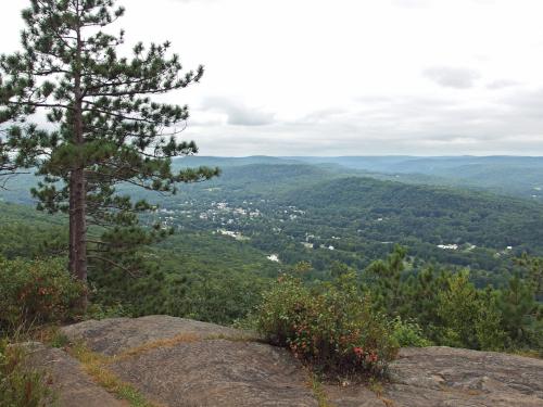 view toward Shelburne Falls from High Ledges Wildlife Sanctuary near Shelburne in northwestern Massachusetts