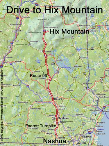 Hix Mountain drive route